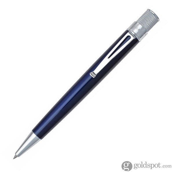 Retro 51 Tornado Rollerball Pen in True Blue Lacquer Silver Rollerball Pen