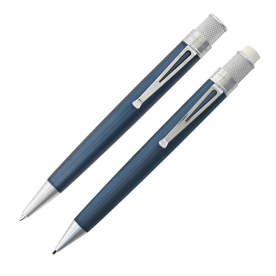 Retro 51 Tornado Rollerball Pen & Mechanical Pencil Set in Ice Blue