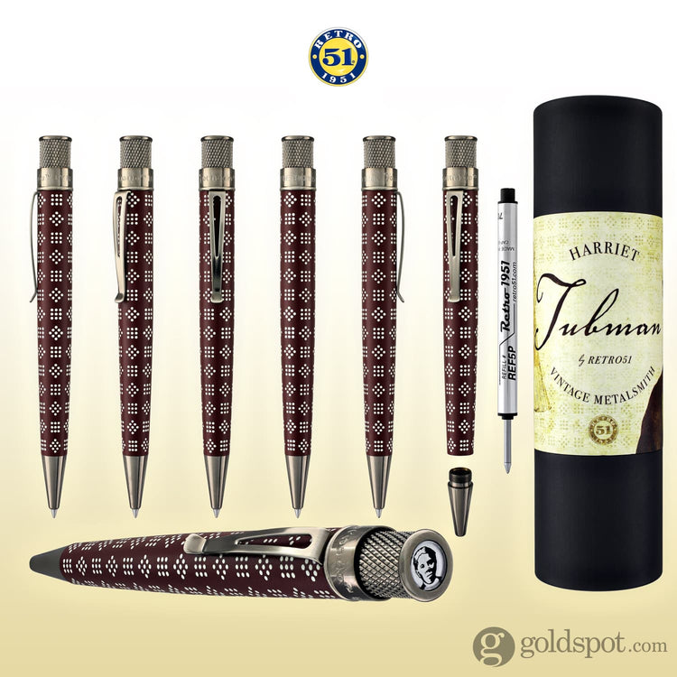Retro 51 Tornado Vintage Metalsmith Rollerball Pen in Harriet Tubman Rollerball Pen