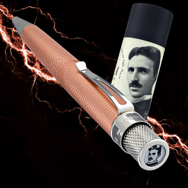 Retro 51 Tornado Vintage Metalsmith Rollerball Pen in Nikola Tesla Rollerball Pen