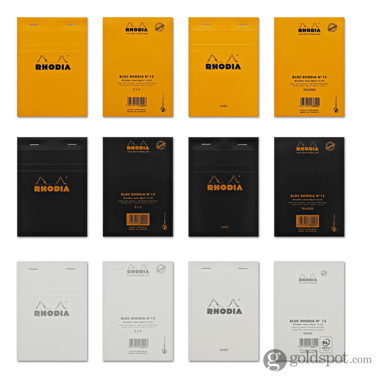 Rhodia No. 13 Staplebound 4 X 6 Notepad in Ice Notepad