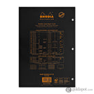 Rhodia No. 18 Lined Staplebound with 3 Hole Punch 8.25 x 11.75 in Black Notebook