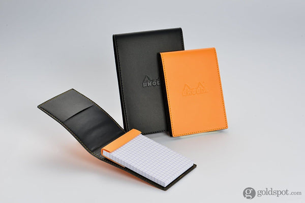 Rhodia Pad Holder in Black with Graph Pad with Pen Loop - 3.75 x 5.25 Notebook