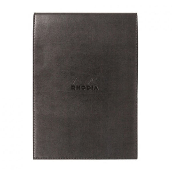 Rhodia Pad Holder in Black with Graph Pad with Pen Loop - 6 x 8.75 Notepad
