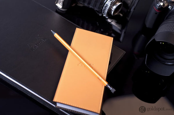 Rhodia Pad Holder in Orange with Graph Pad with Pen Loop - 3 x 8.25 Notebook