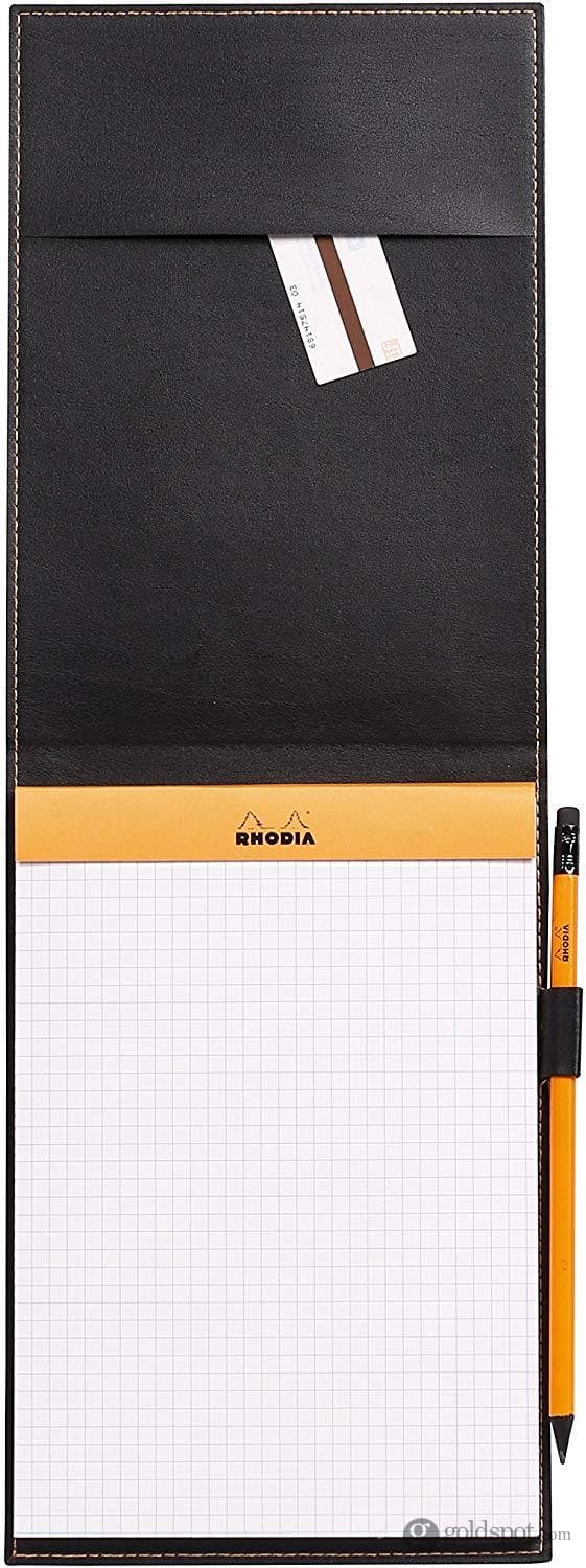 Rhodia Pad Holder in Orange with Graph Pad with Pen Loop - 6 x 8.75 Notepad