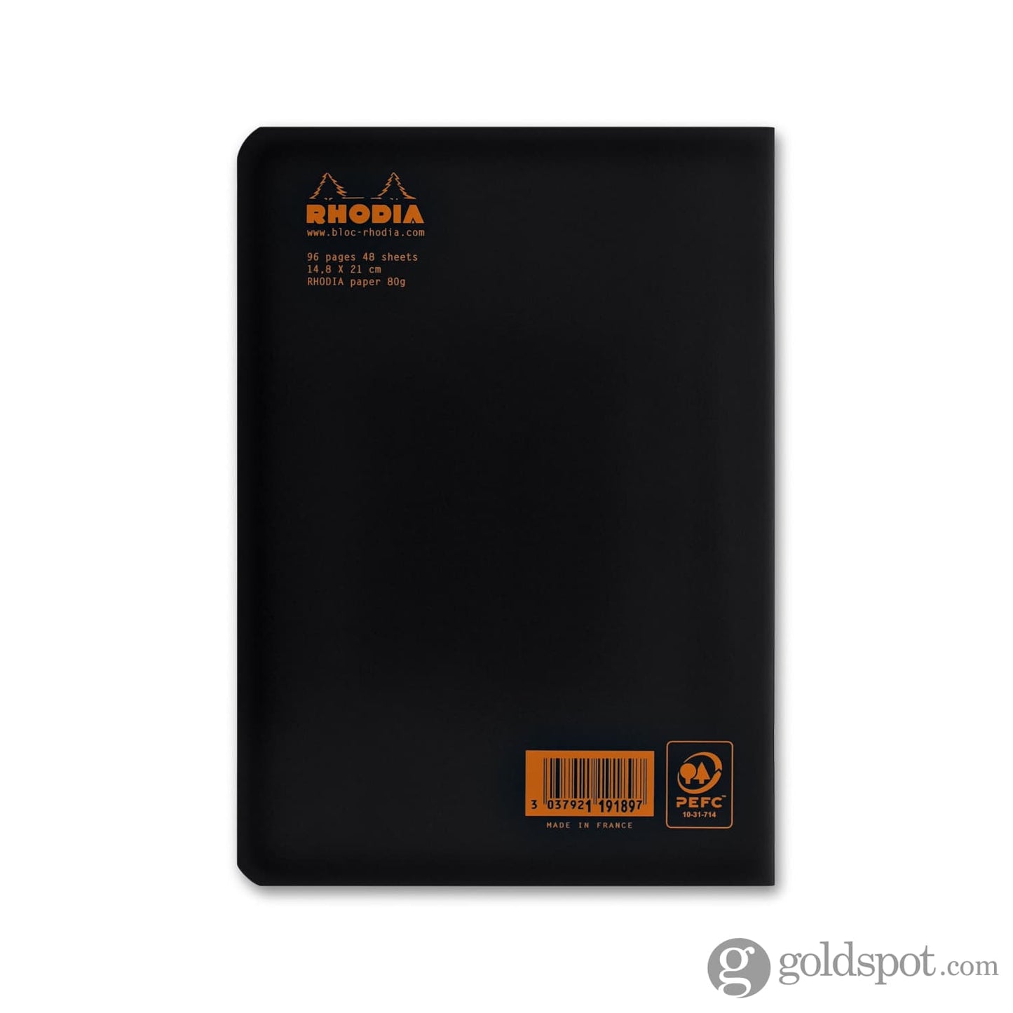 Rhodia Staplebound Lined Paper Notebook in Black - 6 x 8.25 Notebook
