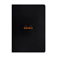 Rhodia Staplebound Lined Paper Notebook in Black - 8.25 x 11.75