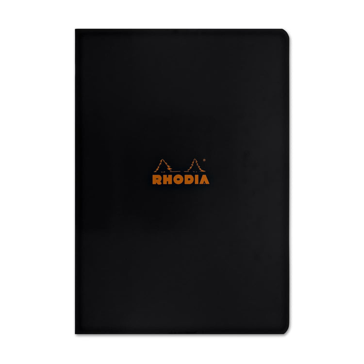 Rhodia Staplebound Lined Paper Notebook in Black - 8.25 x 11.75 Notebook