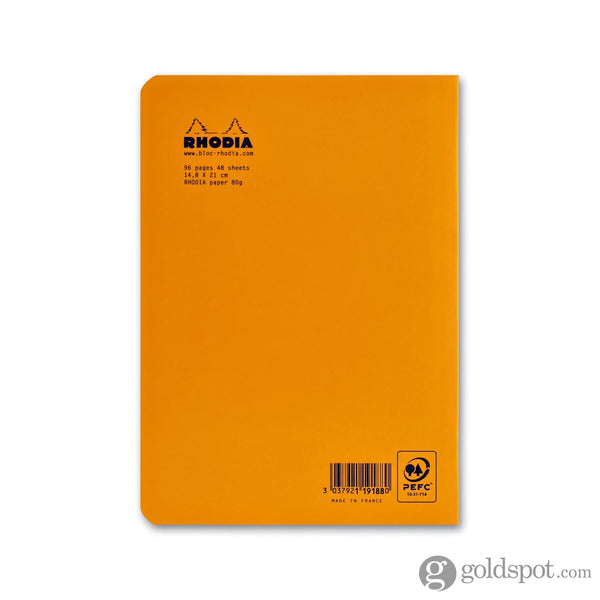 Rhodia Staplebound Lined Paper Notebook in Orange - 6 x 8.25 Notebook