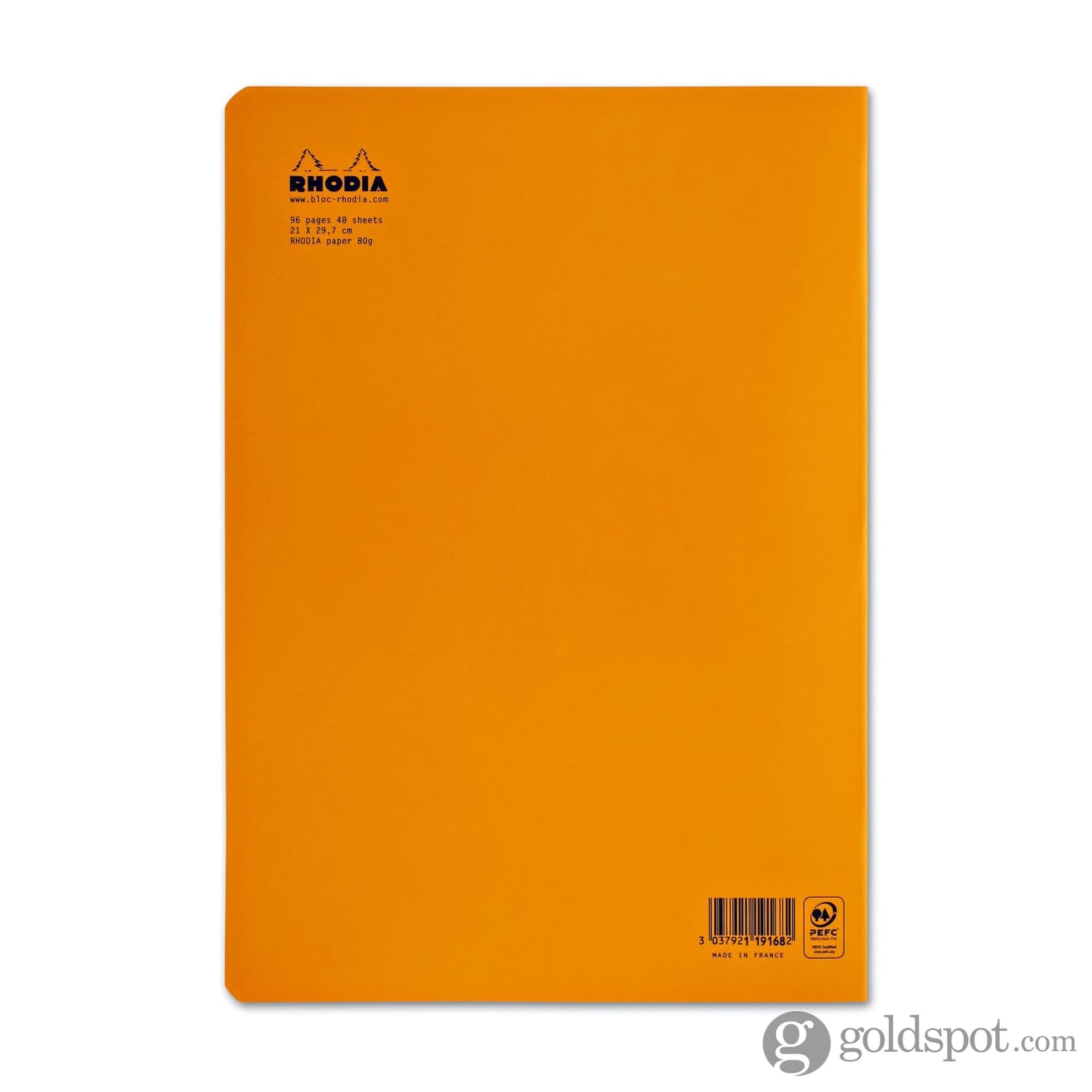 Rhodia Staplebound Lined Paper Notebook in Orange - 8.25 x 11.75 Notebook