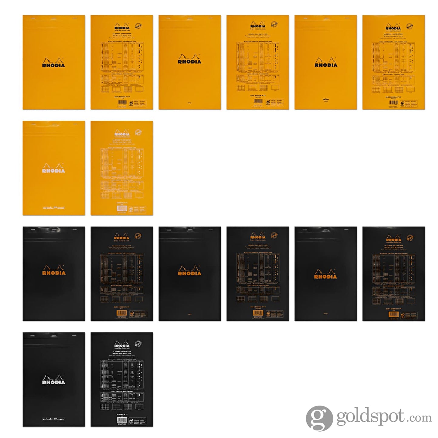 Rhodia Staplebound Lined Paper Pad in Orange - 8.25 x 12.5 Notepad