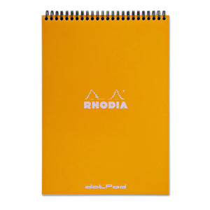 Rhodia Wirebound Dot Grid Paper Notebook in Orange - 8.25 x 11.75 Notebook