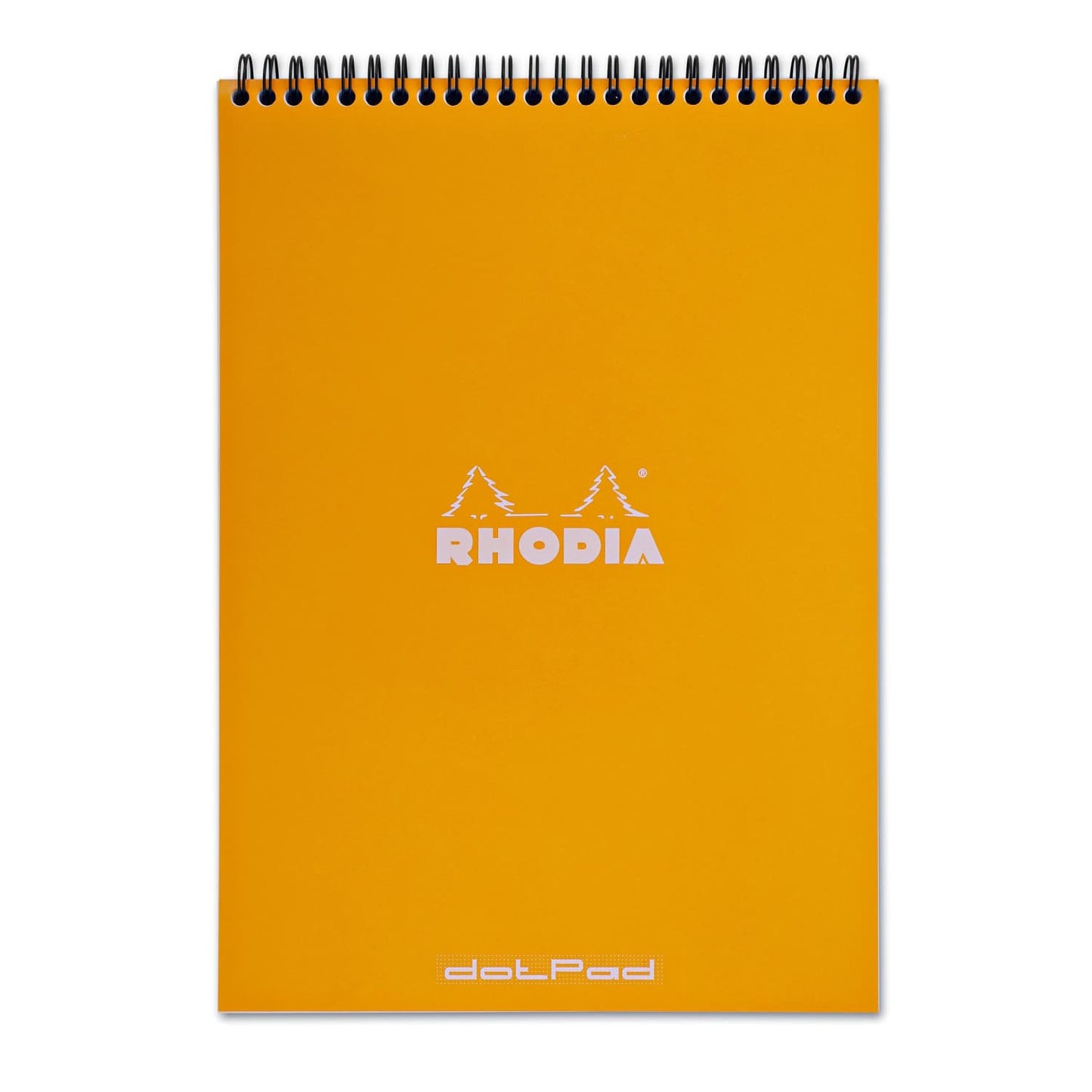 Rhodia Wirebound Dot Grid Paper Notebook in Orange - 8.25 x 11.75 Notebook