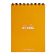 Rhodia Wirebound Dot Grid Paper Notebook in Orange - 8.25 x 11.75