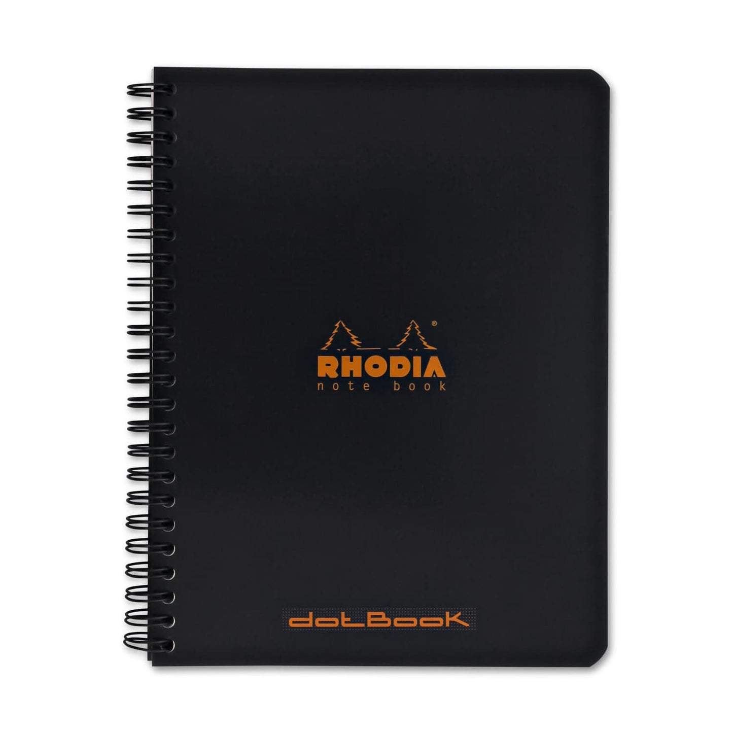 Rhodia Wirebound Dotted Paper Notebook in Black- 6 x 8.25 Notebook