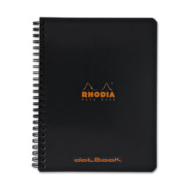 Rhodia Wirebound Dotted Paper Notebook in Black- 6 x 8.25