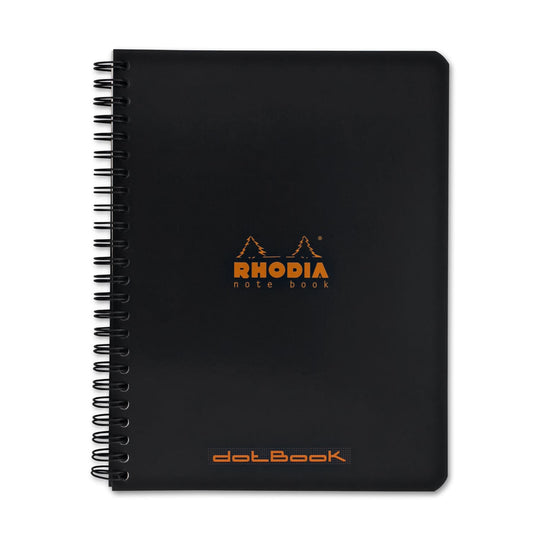 Rhodia Wirebound Dotted Paper Notebook in Black- 6 x 8.25