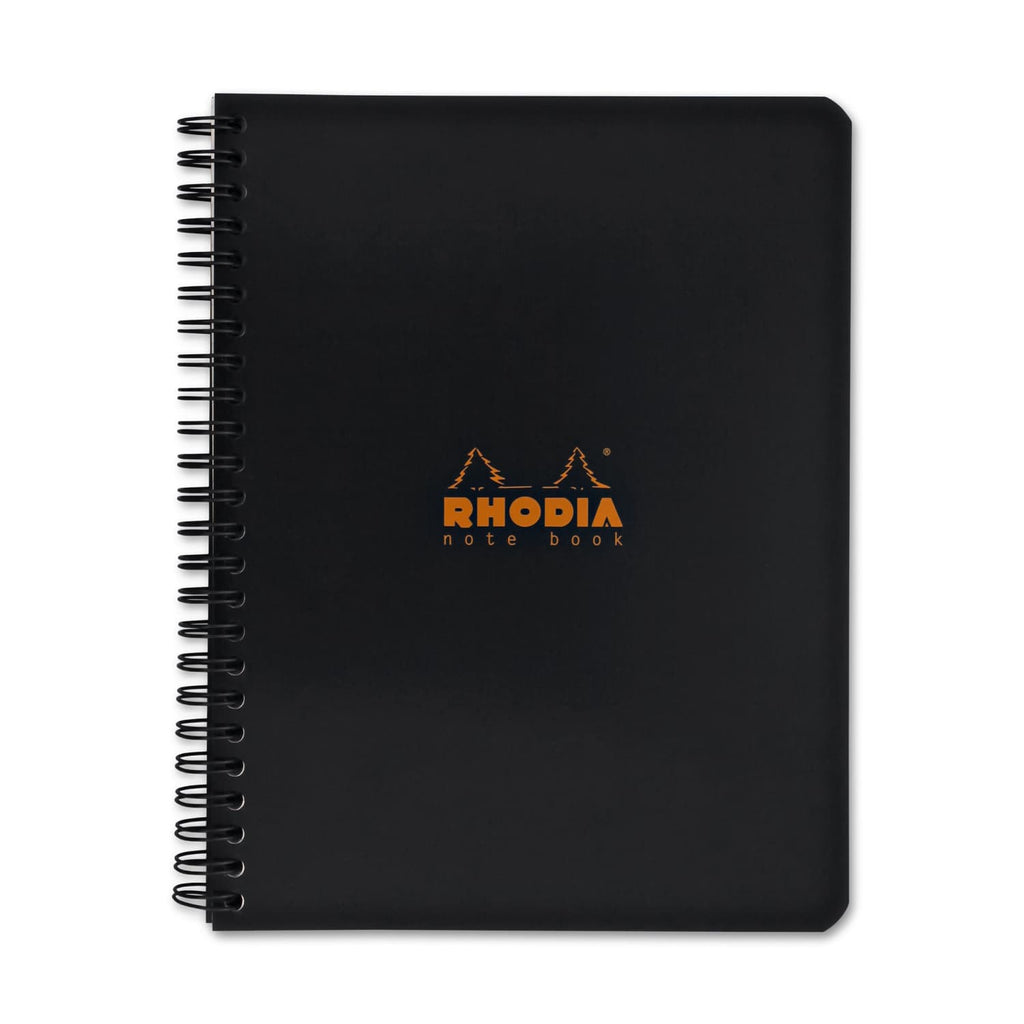 Rhodia Wirebound Graph Paper Notebook in Black - 6 x 8.25 Notebook