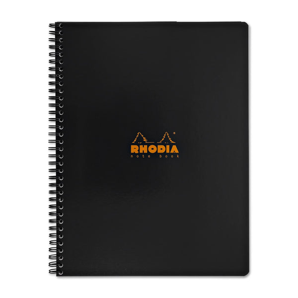 Rhodia Wirebound Graph Paper Notebook in Black - 9 x 11.75 Notebook