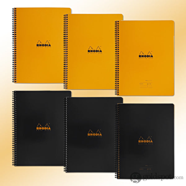Rhodia Wirebound Graph Paper Notebook in Black - 9 x 11.75 Notebook