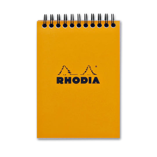 Rhodia Wirebound Graph Paper Notepad in Orange - 4 x 6