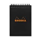 Rhodia Wirebound Graph Paper Pad in Black - 4 x 6 Notepad