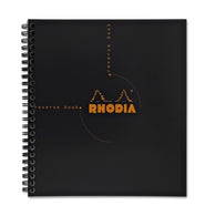 Rhodia Wirebound Graph Paper Reverse Notebook in Black - 8.25 x 8.25