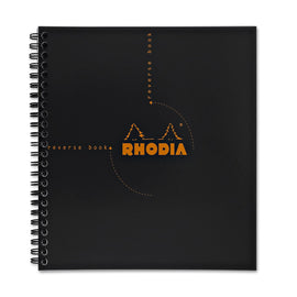 Rhodia Wirebound Graph Paper Reverse Notebook in Black - 8.25 x 8.25