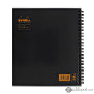 Rhodia Wirebound Graph Paper Reverse Notebook in Black - 8.25 x 8.25 Notebook