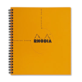 Rhodia Wirebound Graph Paper Reverse Notebook in Orange - 8.25 x 8.25