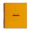Rhodia Wirebound Graph Paper Reverse Notebook in Orange - 8.25 x 8.25 Notebook