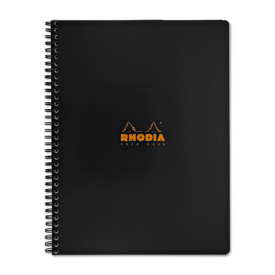 Rhodia Wirebound Lined Paper Notebook in Black - 6 x 8.25