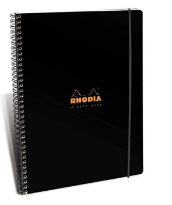 Rhodia Wirebound Lined Paper Notebook in Black - 8.25 x 11.75 Notebook