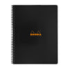 Rhodia Wirebound Lined Paper Notebook in Black - 9 x 11.75 Notebook