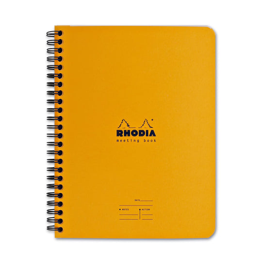 Rhodia Wirebound Lined Paper Notebook in Orange - 6 x 8.25