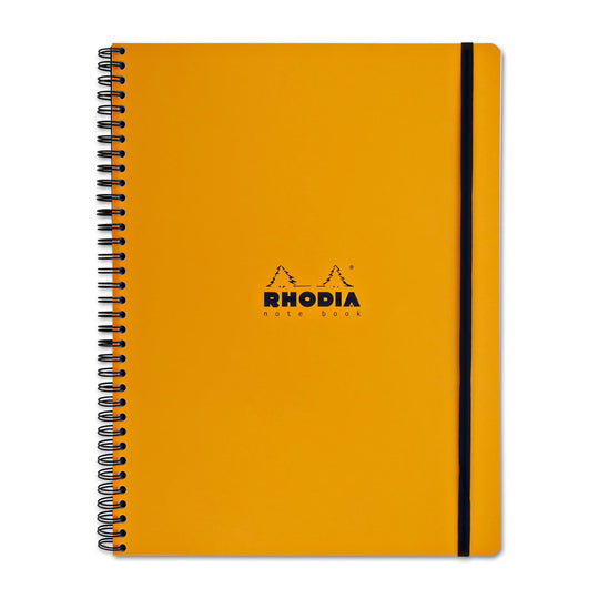 Rhodia Wirebound Lined Paper Notebook in Orange - 8.25 x 11.75