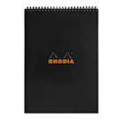 Rhodia Wirebound Lined Paper Pad in Black - 8.25 x 12.5 Notepad