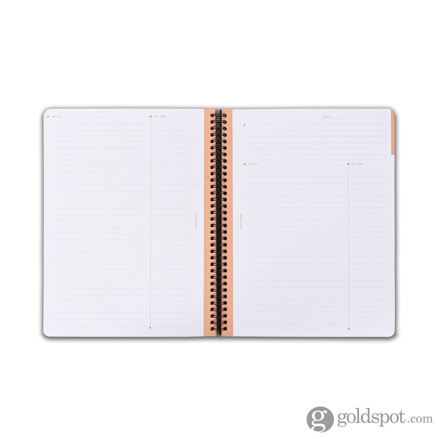 Rhodia Wiredbound Lined Meeting Book Notebook in Black - 6.5 x 8.25 Notebook