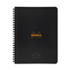 Rhodia Wiredbound Lined Meeting Book Notebook in Black - 6.5 x 8.25 Notebook