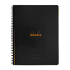 Rhodia Wiredbound Lined Meeting Book Notebook in Black - 9 x 11.75 Notebook