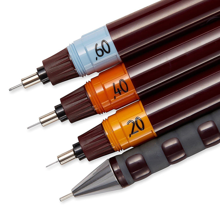 Rotring Isograph Technical College Drawing Pens (0.20 - 0.60 mm) - Set of 3 Drawing Pen