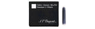 S.T. Dupont Ink Cartridges in Black - Pack of 6 Fountain Pen Cartridges