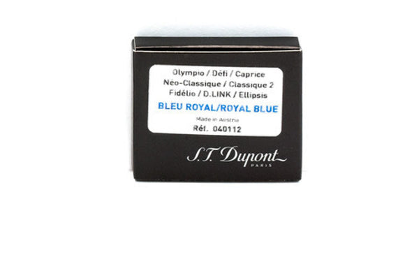 S.T. Dupont Ink Cartridges in Royal Blue - Pack of 6 Fountain Pen Cartridges