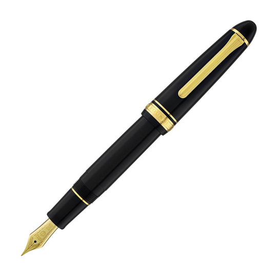 Sailor 1911 Large Fountain Pen in Black with Gold Trim - 21K Gold