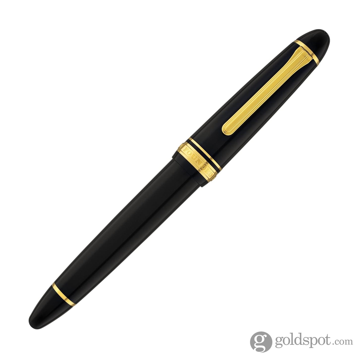 Sailor 1911 Large Fountain Pen in Black with Gold Trim - 21K Gold Fountain Pen