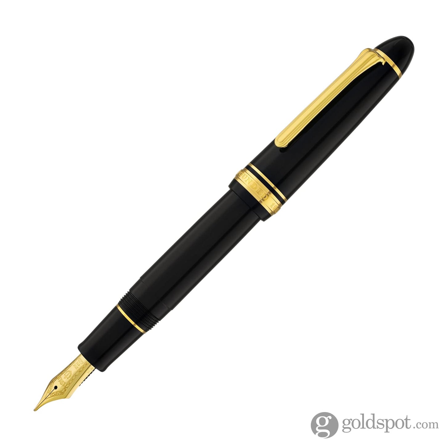 Sailor 1911 Large Fountain Pen in Black with Gold Trim - 21K Gold Fountain Pen