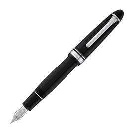 Sailor 1911 Large Fountain Pen in Black with Silver Trim - 21K Gold
