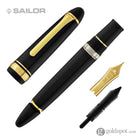 Sailor 1911 Large Realo Fountain Pen in Black with Gold Trim - 21K Gold Fountain Pen
