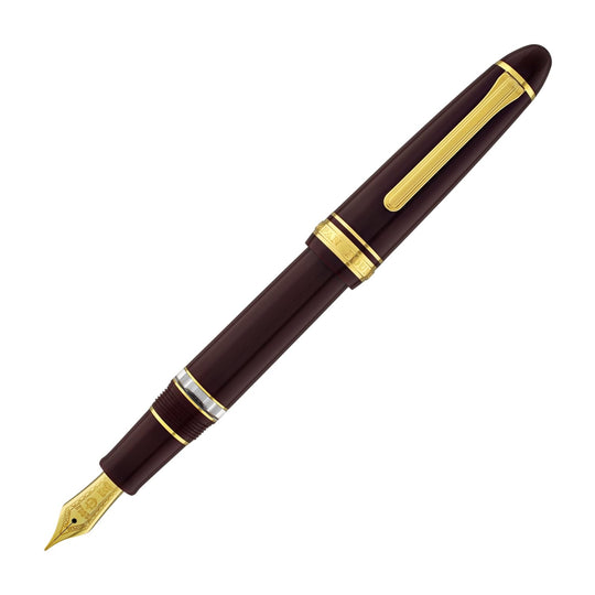 Sailor 1911 Large Realo Fountain Pen in Maroon with Gold Trim - 21K Gold